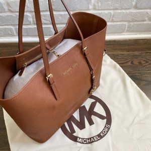 Michael Kors Jet Set saffiano leather tote bag, tan